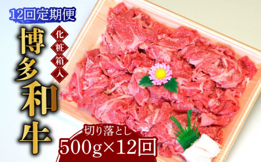 【全12回定期便】【化粧箱入】博多和牛A5～A4 切り落とし 500g《築上町》【株式会社マル五】 [ABCJ113]