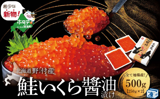 本場「北海道」のいくら醤油漬け 500g！【be018-1506】（ いくら