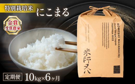 【定期便】 令和5年産 新米 十六代目米師又八 謹製 にこまる 10kg×6