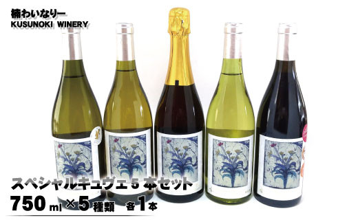 No.5657-3764]スペシャルキュヴェ5本セット（750ml×5種類 各1本）《楠