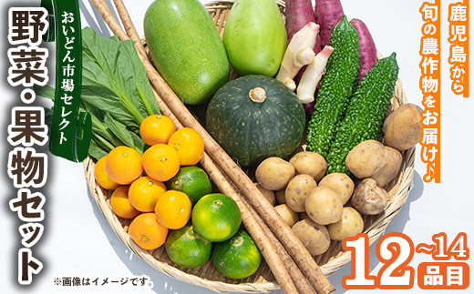 No.1023 旬鮮野菜と果物詰め合わせセット(12~14品目)【鹿児島県経済