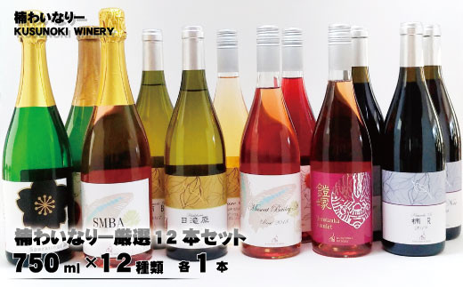 [No.5657-3769]楠わいなりー厳選12本セット（750ml×12種類 各1本）《楠わいなりー》