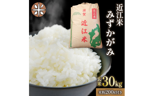 令和5年産 みずかがみ 玄米 30kg 近江米 新米 米粉 200g付 - 滋賀県
