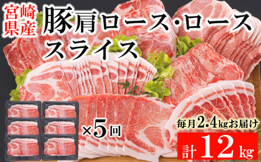 3ヶ月定期便】 宮崎県産 豚 小間 切れ 250g×16×3回 合計12kg こま