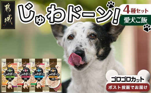 ≪愛犬ご飯≫霧島鶏じゅわドーン!ゴロゴロカット4種セット※ポスト投函_