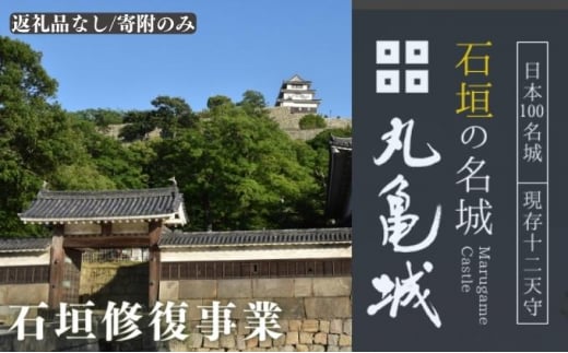 【復興支援/寄附のみ】丸亀城石垣修復プロジェクト/100万円 - 香川県丸亀市｜ふるさとチョイス - ふるさと納税サイト