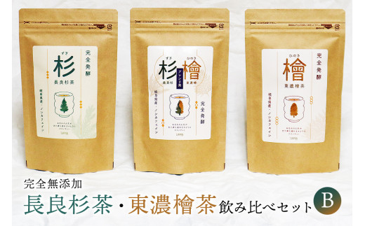 長良杉茶」「東濃檜茶」飲み比べセットＢ 完全無添加 - 岐阜県可児市