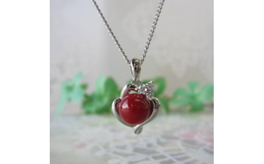 【高知県宿毛市】珊瑚職人館の珊瑚のペンダント172