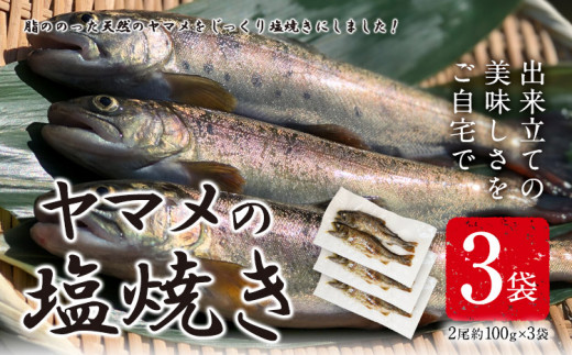 ヤマメの塩焼き 3袋(2尾約100g×3袋) 山江村ヤマメ生産組合《30日以内に順次出荷(土日祝除く)》