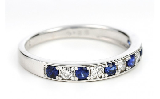 STAR JEWELRY プラチナリング　８号　ブルーダイヤ付　保証書有 STAR JEWELRY プラチナリング 8号 ブルーダイヤ付 保証書有