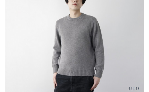 ふるさと納税 服 男 岩手県 北上市  UTOカシミヤ メンズ ７G クルーネック セーター カシミヤ 100% 岩手県 北上市 S0118 UTOカシミヤ】メンズ 7G クルーネック セーター カシミヤ 100