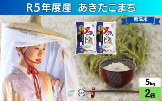 無洗米 令和5年産 あきたこまち 10kg 5kg×2袋 秋田県 男鹿市 秋田食糧卸販売