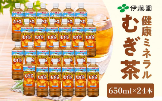 伊藤園 健康ミネラル麦茶 650ml × 24本 １ケース 【 お茶 麦茶 むぎ茶 ドリンク ドリンクお茶 ペットボトル ペットボトルお茶 箱  和歌山県 海南市 AX96104 】