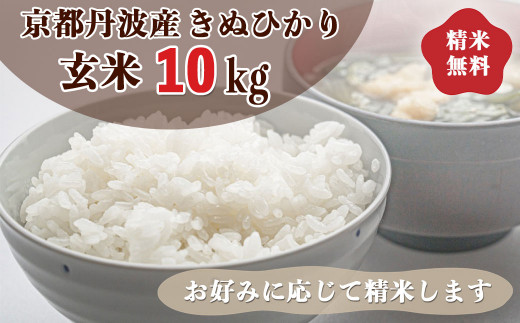 新米 令和5年産 京都 丹波産 きぬひかり 玄米 10kg（5kg×2袋）≪5つ星お米マイスター 厳選  受注精米可≫※離島への配送不可(北海道・沖縄本島は可)