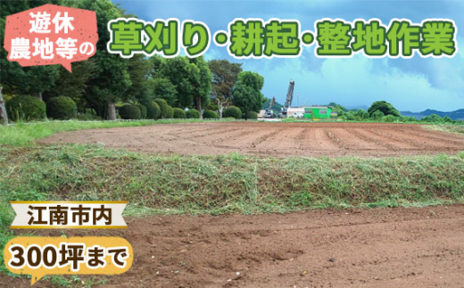 【愛知県江南市】遊休農地等の草刈り・耕起・整地作業(300坪、990平方メートルまで) / 除草作業 草刈り作業 代行 耕作放棄地 遊休農地 草刈り 地域密着 清掃 お手伝い 草むしり  送料無料