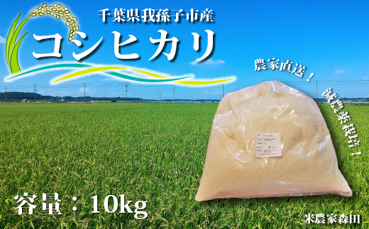 【冷めても美味しい】農家直送 千葉県産 減農薬コシヒカリ 10kg 選べる 精米/玄米