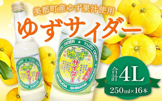 ゆずサイダー 16本入り【250ml×16本 飲料類 炭酸飲料 ジュース