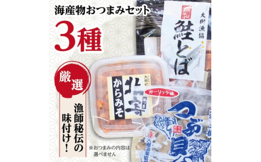 お酒がすすむ!漁師がオススメする海産物おつまみセット(3種)＜AT-001