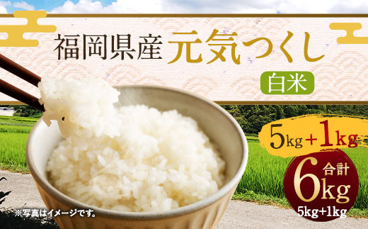 令和5年産】福岡県産「元気つくし」5kg+1kg増量 計6kg - 福岡県直方市