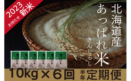 ふるさと納税 津別町 お米定期便 北海道産 あっぱれ米金印 10kg×6回