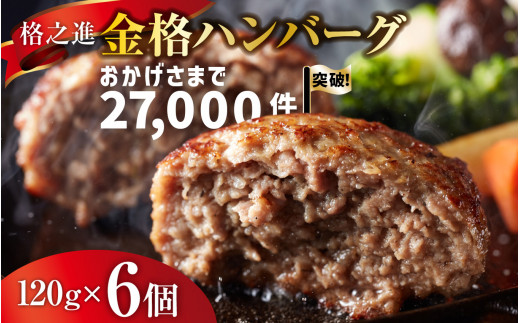 格之進》金格 ハンバーグ 120g×6個 冷凍 小分け 個包装 ～ お店の味を