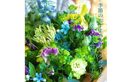 季節のおすすめ生花ナチュラル花束 ブーケ 1束【らんまん 花 植物 お花 アレンジメント 高知 人気 おすすめ 送料無料】