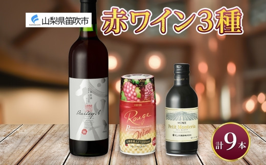 赤ワイン 瓶 缶 飲み比べ 瓶1本+缶2種8本 モンデ酒造 177-4-047 - 山梨