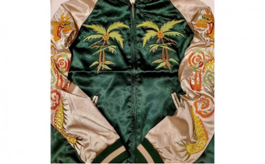 ハワイ柄刺繍リバーシブルスカジャン アウター オシャレ かわいい メンズ レディース お土産 スーベニアジャケット ファッション