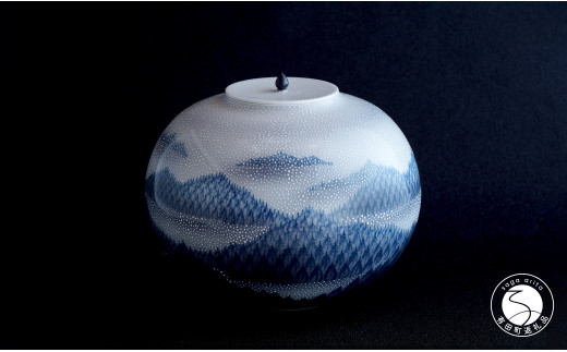 陶芸作家吉田明作三島手窯変花入れ