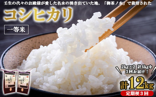 令和6年産》【3ヵ月定期便】コシヒカリ 2kg×2 計4kg 一等米 お殿様のお米 お米 おこめ こしひかり コメ こめ ご飯 ごはん 国産 栃木県  壬生町 - 栃木県壬生町｜ふるさとチョイス - ふるさと納税サイト