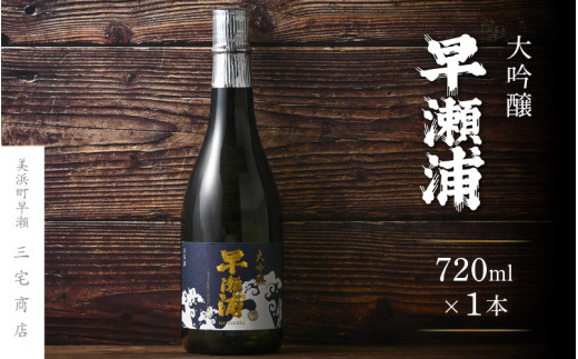 早瀬浦】大吟醸 720ml × 1本【入手困難 日本酒 地酒 福井 美浜 早瀬