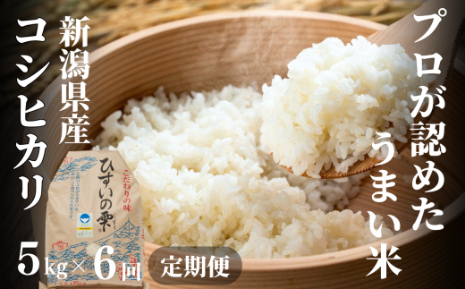 令和6年産新米予約【定期便】新潟県産コシヒカリ『ひすいの雫』5kg×6回 計30kg 早川の清流が育んだ美味しいお米 特別栽培米 米 ・食味鑑定士お墨付き【白米 こしひかり 6ヶ月 6か月 毎月お届け 磯貝農場 令和6年産 2024 米 お米 こめ ご飯 ライス】 - 新潟県糸魚川市  ...