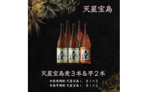 天星宝島麦・芋 1800ml計5本セット - 鹿児島県大崎町｜ふるさと