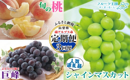 2025年発送先行予約】山梨県産 定期便3回送り 南アルプスの果物セット ALPAI017 - 山梨県南アルプス市｜ふるさとチョイス - ふるさと納税 サイト