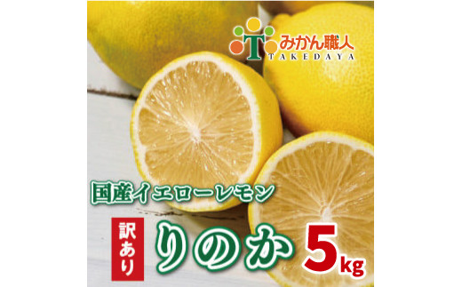 期間限定 訳あり 傷 イエロー レモン りのか 5kg 7000円 減農薬 柑橘