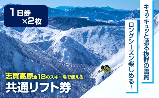 奥志賀高原スキー場 1日リフト券チケット