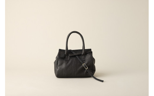 【岐阜県郡上市】FORESENT OBI MINI ブラック|革のカシミヤ 郡上市産 明宝鹿革ミニバッグ/ 2WAYショルダー レディースバッグ 190000円