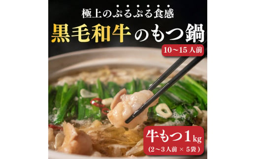 ふるさと納税】 【300セット限定！】国産黒毛和牛もつ鍋 もつ1kg入