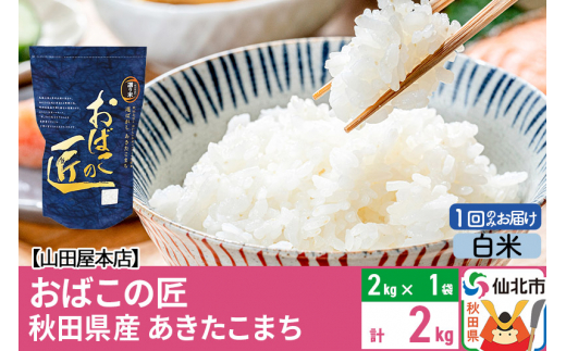 白米】令和5年産 仙北市産 おばこの匠 2kg 秋田こまち お米 秋田県産