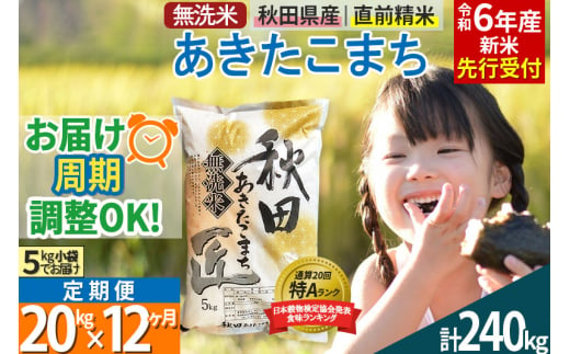 無洗米】＜令和6年産 新米予約＞《定期便12ヶ月》秋田県産