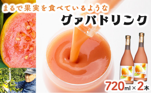 KU109 まるで果実を食べているような！ グァバドリンク２本セット (720ml×2本) 【宮崎果汁】