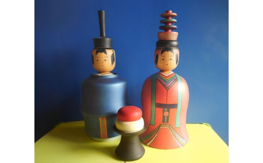 No.2842 土湯こけし工人陳野原幸紀「土湯こけしのひな人形」 - 福島県