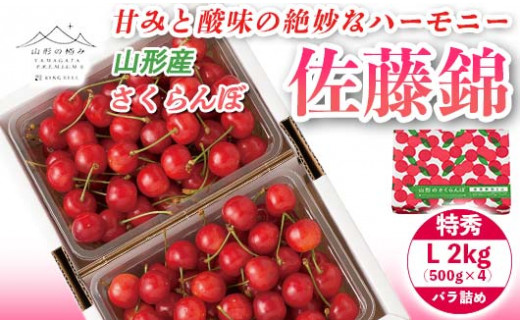 先行予約》贈答用 2024年 山形県産 さくらんぼ 佐藤錦 特秀 L バラ詰 2kg(500g×4) F2Y-5652 - 山形県｜ふるさとチョイス  - ふるさと納税サイト