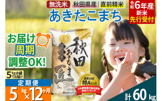 白米】＜令和6年産 新米予約＞ 《定期便12ヶ月》秋田県産 あきたこまち