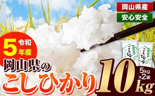 91. 令和5年産 岡山県 こしひかり 10kg 5kg×2袋《7-14営業日以内に順次出荷(土日祝除く)》