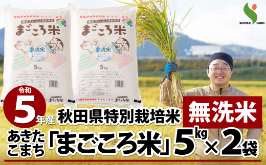 50P9023 【令和5年産】秋田県特別栽培米あきたこまち「あいがも米」5kg