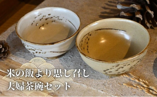 米の飯より思し召し 夫婦茶碗セット 食器 皿 器 日本製 焼き物 京都