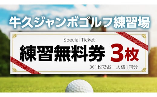 牛久ジャンボゴルフ練習場練習無料券 3枚綴り ゴルフ ゴルフ場 練習券 利用券 プレー プレー券 チケット ゴルフチケット 打ち放題 打ちっぱなし  270ヤード 屋外 茨城 - 茨城県牛久市｜ふるさとチョイス - ふるさと納税サイト