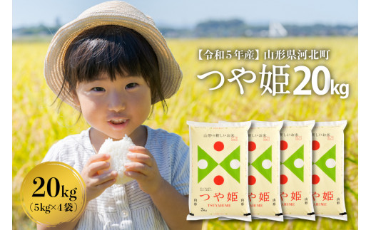 令和5年産米】2024年5月下旬発送 つや姫20kg（5kg×4袋）山形県産【米