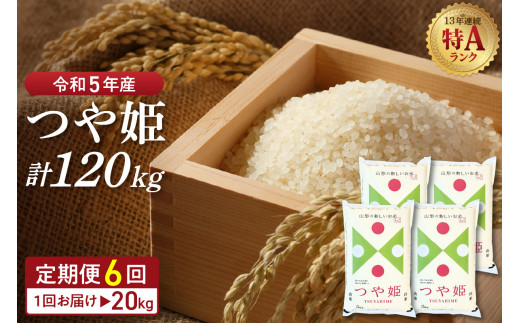 2024年3月後半スタート※【令和5年産米】特別栽培米 つや姫 120kg定期便